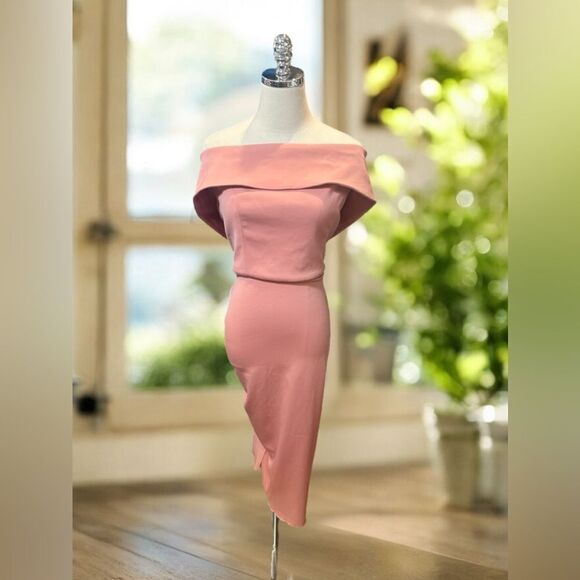 ISSUE NEW YORK Off Shoulder RUFFLE BACK EXPOSED ZIPPER DRESS dress size S - Picture 15 of 15